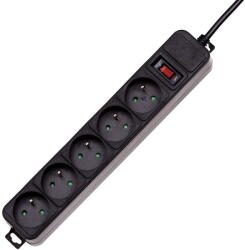 Akyga AK-SP-05B surge protector 5 AC outlet(s) 250 V Black 3 m (AK-SP-05B)