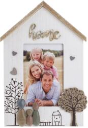  Rama foto din lemn alb casa copac familie inimi "home" 19.5x28cm