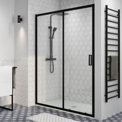 Water Fun Elche | ușă de duș glisantă Black 120, 190cm, 6mm, NANO (ZBE-1219)