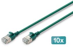 ASSMANN Patch Cord Digitus by Assmann DK-1632-A-020S-G-10, F/FTP, Cat6a, 2 m, Green, 10 bucati (DK-1632-A-020S-G-10)