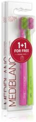 MEDIBLANC Set TB Ultra Soft Pink Green + Super Soft Pink Blue Duopack periuțe de dinți