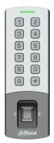 Dahua Cititor de proximitate standalone Dahua, card 13.56MHz, parola, amprenta, 10.000 utilizatori, RS-485 Wiegand, PoE, IP65, IK08, ASI1212M-P (ASI1212M-P) - evomag