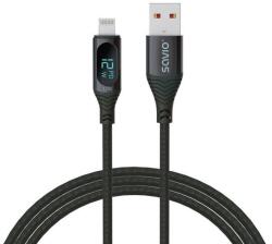 SAVIO Cablu de date / incarcare tip Lightning Savio CL-173, fast charge, 12W, display digital, lungime 1m (SAVKABELCL-173)