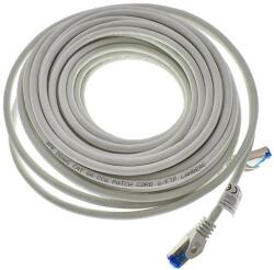 Lanberg Cablu ecranat S / FTP, Lanberg 42728, cat 6A, mufat 2xRJ45, lungime 15 m, AWG 26, 500 MHz, LSZH, de legatura retea, ethernet, Alb (PCF6A-10CC-1500-W)