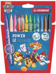 STABILO Filctoll készlet, vastag, 2 mm, STABILO "Power", Mancs őrjárat, 12 különböző szín (TST2801205) - primatinta