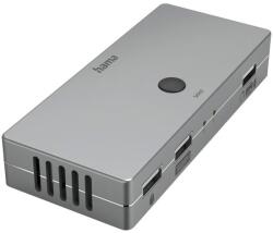 Hama Connect2Switch KVM-kapcsoló, 4 portos, USB, HDMI, kábelek mellékelve (HAMA-200135)