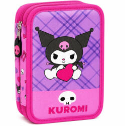Pigna Penar neechipat 3 fermoare kuromi roz pigna (KMKU9998) Penar