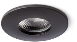 Rendl Lighting Rendl fürdőszobai süllyesztett mennyezeti lámpa waterboy r matt fekete IP65 r11740 (R11740)