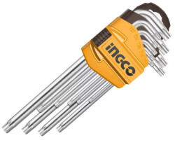 INGCO Torx kulcs készlet 9 részes, T10-T50, S2 (HHK13091)
