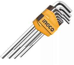 INGCO hosszú imbuszkulcs készlet 9 részes, 1, 5-10 mm, S2 (HHK11092)
