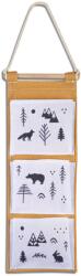 Ricokids függő játéktároló 20 × 80 cm - mustársárga, erdei állatok - 740302 (JS-740302)