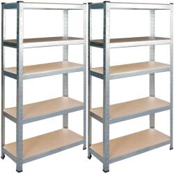 Humberg Fém raktári polcrendszer, 2 db-os szett, 150 x 75 x 30 cm, Humberg HR-810 (4810-2)