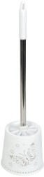 Bewello WC kefe + tartó - pillangós - 49 x 13 x 13 cm - fehér (BW3033) - getitnow