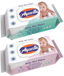 Aquella Kids Baby nedves törlõkendõ Mix (kék, rózsaszín) 72 db