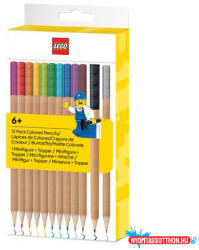 LEGO® Színes ceruza készlet, mini figurával, LEGO, 12 különböző szín (L53706) - nyomtassotthon