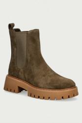 MICHAEL Michael Kors ghete scurte pentru femei din nubuck Asher Flat Bootie 9BY2-OBDW6W_91X