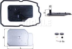 MAHLE HX 230 KIT - Filtru hidraulic, cutie de viteze automata - Hydraulic Filter. automatic transmi - MAHLE-HX 230 KIT (MAHLEHX230KIT)