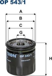 Filtron OP 543/1 - Filtru ulei - Filtron-OP 543/1 (FILTRONOP5431)