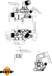 NRF 725019 - Termostat, lichid racire - Termostat sistem racire 80°C. in carcasa MERCEDES C T - MODEL S205. C W205. MARCO POLO CAMPER W447. VITO MIXTO DOUBLE CABIN. VITO - NRF-725019 (NRF725019)