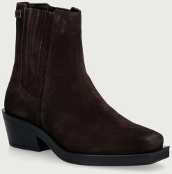 Tommy Jeans ghete scurte pentru femei din piele întoarsă TJW SUEDE COWBOY BOOTS 9BY2-OBDTW0_89X