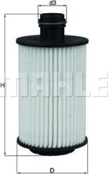 MAHLE OX 1012D - Filtru ulei CHEVROLET CAPTIVA. CRUZE. ORLANDO. OPEL ANTARA A 2.0D - 2.2D 05.09 - - MAHLE-OX 1012D (MAHLEOX1012D)