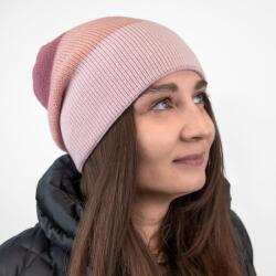Bontis Căciulă de iarnă cu dungi și croială lejeră - Roz prăfuit / roz pudrat / pudră deschisă | uni (M558-2)