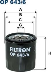 Filtron OP 643/6 - Filtru ulei - Filtron-OP 643/6 (FILTRONOP6436)