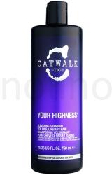 TIGI Catwalk Your Highness hajdúsító sampon (Elevating Shampoo) 750 ml