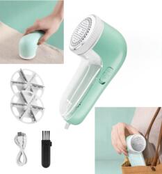 Szövet pulóver bolyhok eltávolító, vezeték nélküli, zöld, Usb, 8W, 2 pengés (743119622076)
