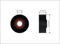 Kamoka R0018 - Intinzator curea, curea distributie - Tensioner Lever. V-ribbed belt - Kamoka-R0018 (KAMOKAR0018)