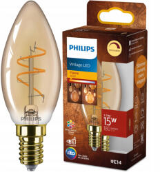 Philips B35 E14 LED gyertya fényforrás, dimmelhető, 2.7W=15W, 1800K, 180 lm, 220-240V (929004583701)