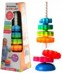 Fat Brain Toys Színes csavart piramis torony Spin Again kerekek Fat Brain Toys SpinAgain (FA110)