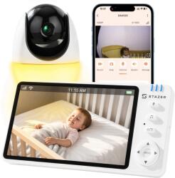 Stazer Elektronikus bébiőr okoskamera élő alkalmazás 2in1 hőmérő Ips Hd 5 (2.4G WIFI KAMERA NOKTOWIZJA BEZPRZEWODOWA )