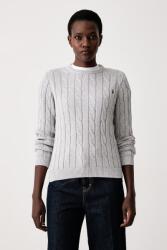 U. S. Polo Assn U. S. Polo Assn. női pamut pulóver CREW NECK CABLE - szürke L