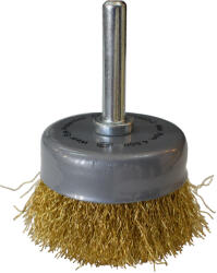 ABRABORO Száras fazékkefe hullámos, sárgaréz dróttal 50x6mm (0, 2mm huzalvastagság) (900599428220)