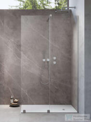 Radaway Furo Walk-in zuhanyfal 80J jobbos, szálcsiszolt króm 10106438-91-01R+10110394-01-01 (10106438-91-01R_10110394-01-01)