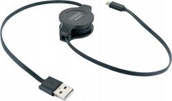 SCHWAIGER Micro Usb Sync kábel/töltőkábel (0, 9 m) Schwaiger lapos kihúzható (LKR090M)