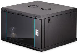 ASSMANN 7U 19" fali rack szekrény 600x600 mm, fekete, lapraszerelt (DN-37103)