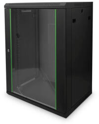 ASSMANN 16U 19" fali rack szekrény 600x450 mm, fekete, összeszerelt (16-U-EC-SW)
