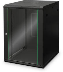 ASSMANN 16U 19" fali rack szekrény 600x600 mm, fekete, BASIC (16U-6/6-EC-SW)