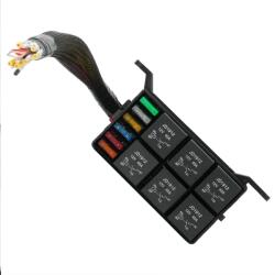  12V DC biztosíték- és reléelosztó doboz vezetékköteggel