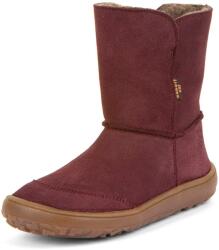 Froddo cizme barefoot de iarnă pentru fete TEX SUEDE Bordeaux G3160250-1 | cizme înalte cu fermoar | cizme impermeabile cu membrană și talpă flexibilă - 40