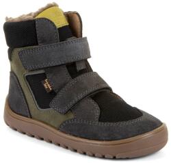 Froddo ghete barefoot de iarnă pentru copii UP HILL WOOL Gray/Black G3160262-3 - 25