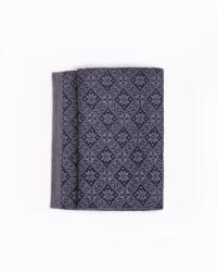  Eșarfă din lână Merino Miia, Grey - Navy Blue