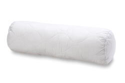 Wooline Pernă ergonomică cilindrică, cu umplutură din lână de oaie, 13 x 50 cm