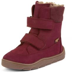 Froddo dívčí zimní barefoot boty ZERU TEX WINTER Bordeaux Froddo G3160240-8 | kotníková dětská obuv na suchý zip | kožená obuv s membránou a flexibilní podrážkou - 31