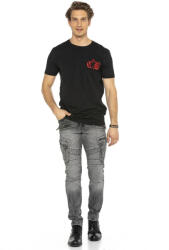 CIPO&BAXX Divatos Férfi Póló Ct573black (ct573black_xl)