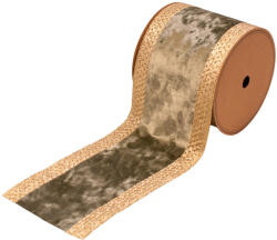 Valex Decor Zsályazöld bársony szalag csillogó szélekkel, drótos szegéllyel 100mm x 5m (FM100-63)