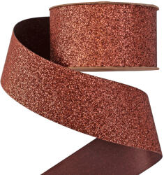 Valex Decor Glitter szalag 38mm x 10m - Sötétbarna (GR38-93)