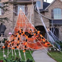  Halloween dekoráció Nagy pók és pókháló 480 cm (X002BTC7CP)
